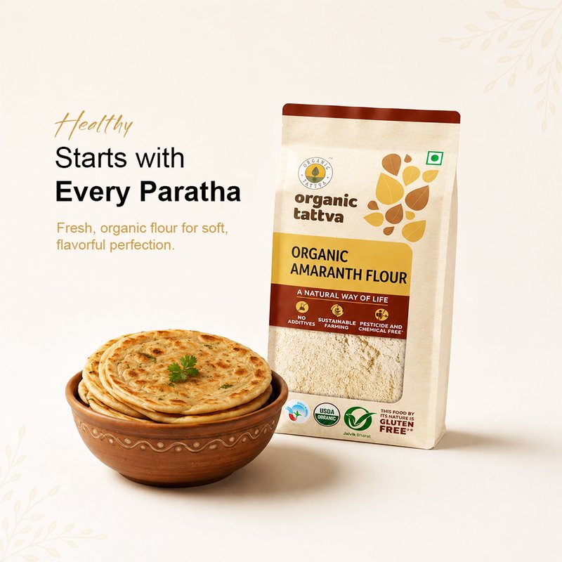Organic Tattva Amaranth Flour | Organic Rajgira Atta | Gluten Free Flour | High Protein Flour