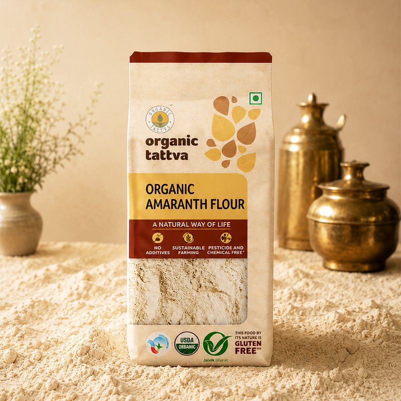 Organic Tattva Amaranth Flour | Organic Rajgira Atta | Gluten Free Flour | High Protein Flour