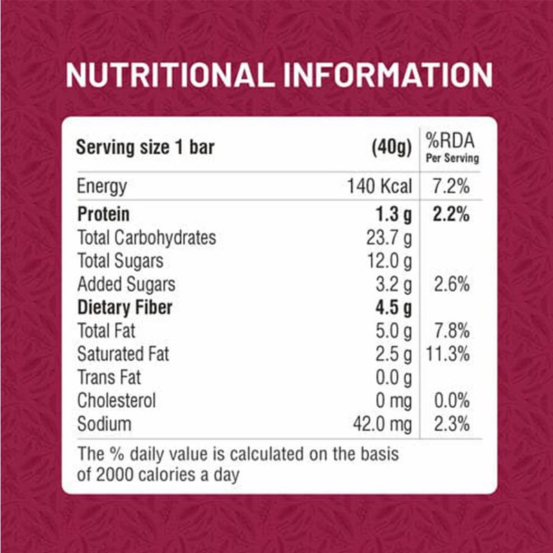 RiteBite Wellness Figs & Dates Bar | Healthy Dry Fruit Energy Bar | Rich in Fiber | No Added Sugar | Ready-to-Eat Snack thumbnail 3