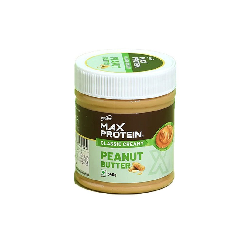RiteBite Peanut Butter Classic Creamy | Smooth & Creamy Peanut Butter | High Protein Spread | No Added Preservatives | 340g