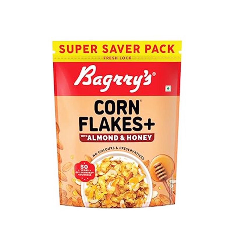 Bagrry's Crunchy Muesli Almond & Honey 750g | High-Fibre Breakfast Cereal with Whole Grains, Almonds & Honey | Crunchy Healthy Breakfast for Energy, Digestion & Daily Nutrition