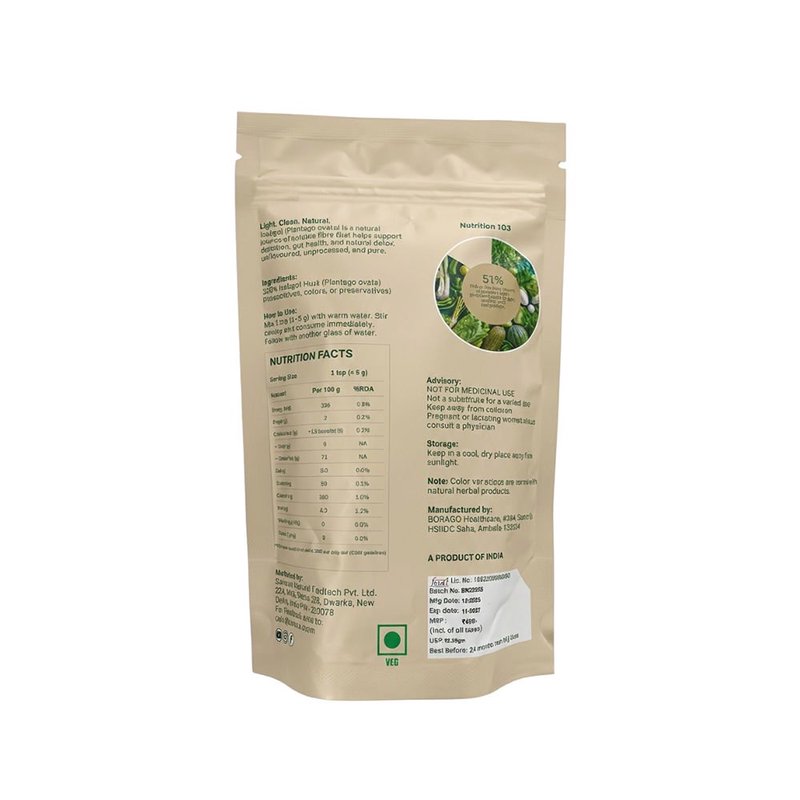 Sanoura Psyllium Husk Powder (Isabgol) | 100% Natural Fiber Supplement | Supports Digestion, Gut Health & Constipation Relief | High Fiber Isabgol Powder for Weight Management & Daily Wellness | Healthy Digestive Support for Men & Women thumbnail 2