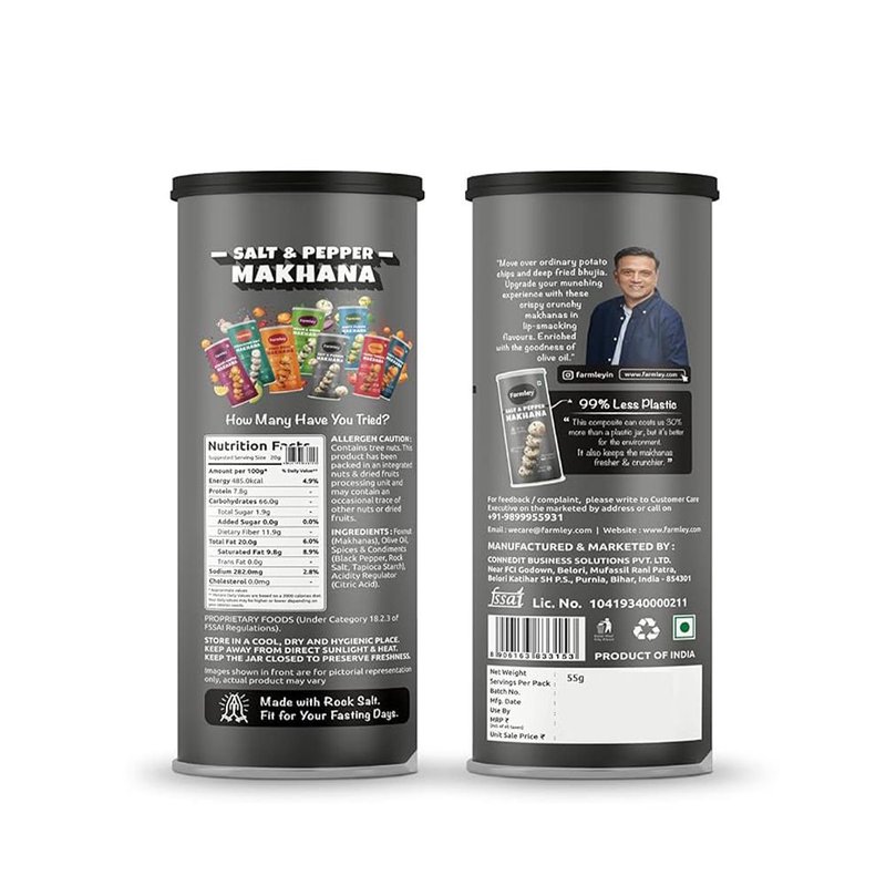 FARMLEY JAR MAKHANA SALT &PEPPER 55GM thumbnail 2