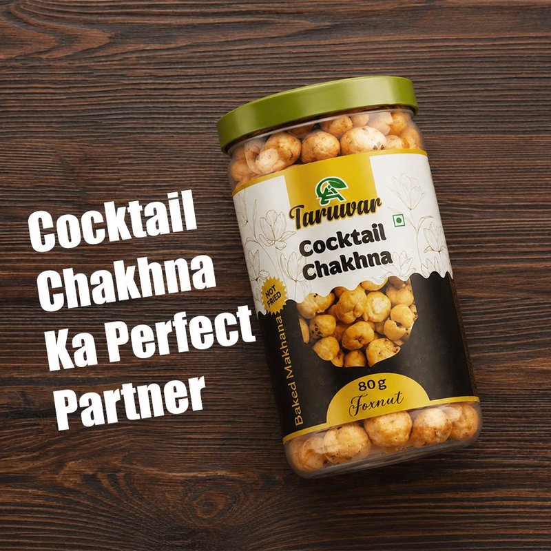 Taruwar Cocktail Chakhna Flavoured Roasted Makhana 80g | Crunchy Fox Nuts Snack | Healthy Roasted Makhana | High Protein & Low Calorie Snack | Guilt-Free Evening Munching | Tasty & Flavorful Superfood Snack thumbnail 4