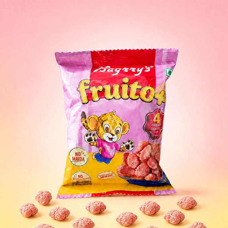 Bagrry’s Fruito+ 22 GM Pouch | Crunchy Fruit & Grain Snack Cereal | Delicious On-the-Go Breakfast & Healthy Munching Option