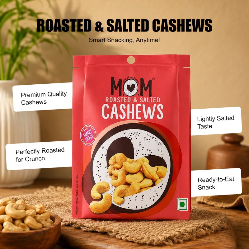 MOM - Meal of the Moment Salted Masala Cashew  | Crunchy Roasted Cashew Nuts | Source of Protein & Fiber | Flavorful Dry Fruit Snack thumbnail 6