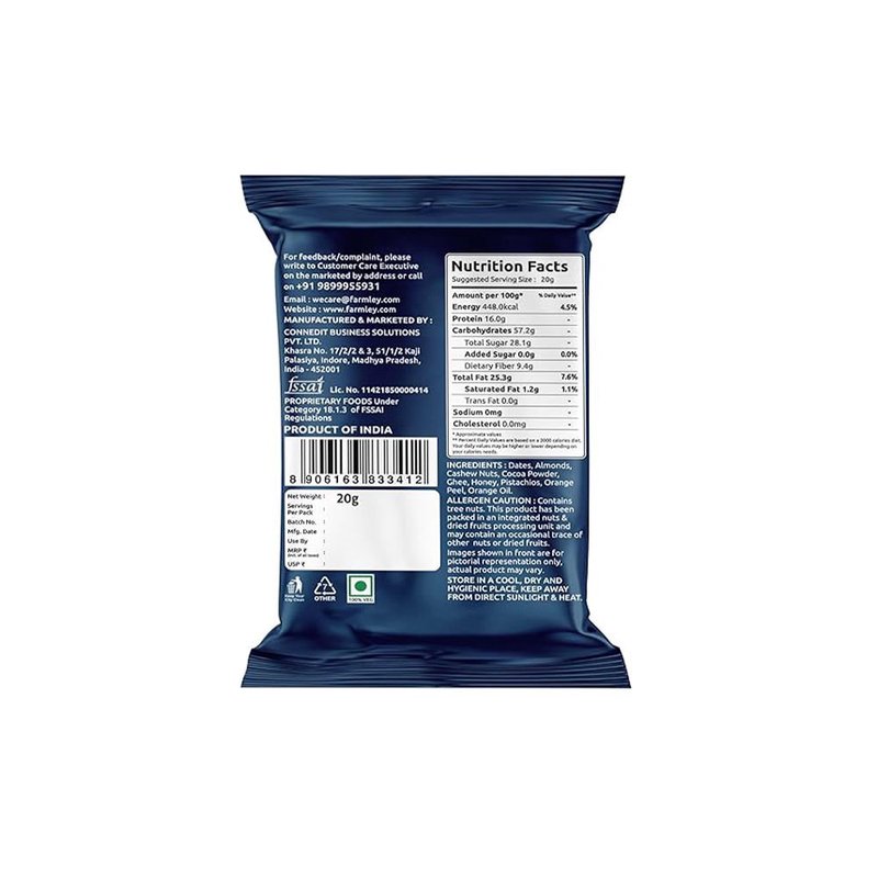 FARMLEY DATE BITES CHOCO ORNG(MC)20GM thumbnail 2