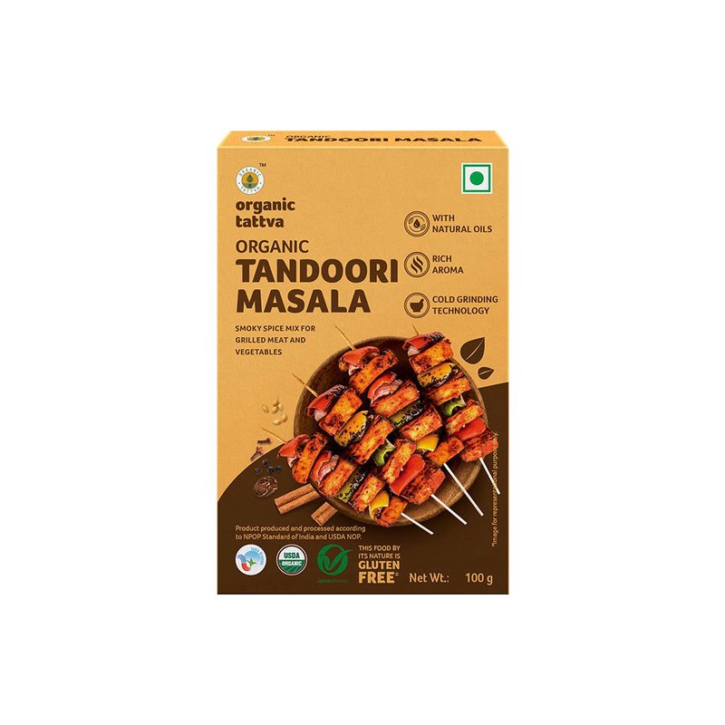 Organic Tattva Tandoori Masala | Best Tandoori Mix | Indian BBQ Masala | Grill Masala for Tandoori Foods