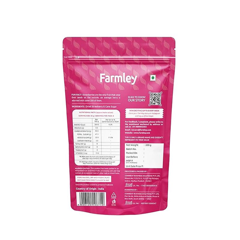 FARMLEY DRIED STRAWBERRY 200GM thumbnail 2