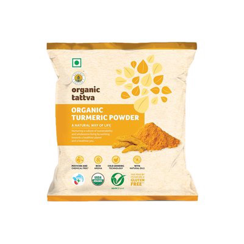 Organic Tattva Turmeric Powder | Organic Haldi Powder | Top Quality Ground Turmeric | Fragrant Spice for Daily Recipes