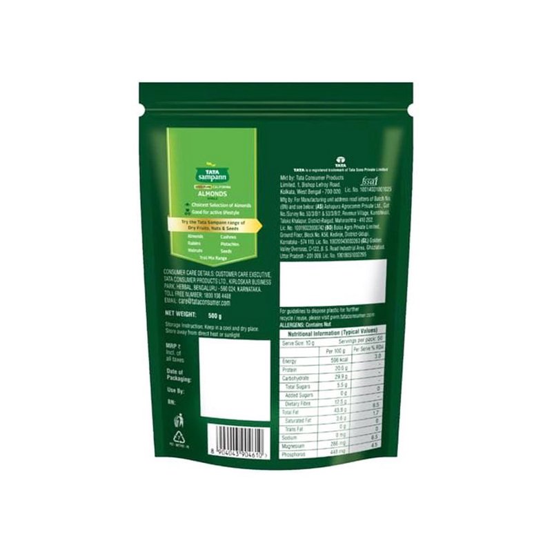 Tata Sampann 100% Pure California Almonds 500g thumbnail 2