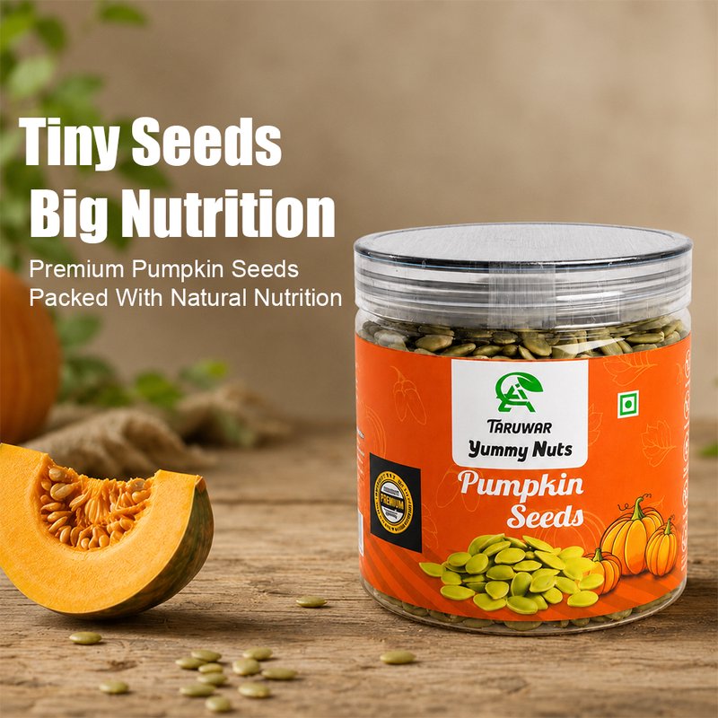 Taruwar Premium Pumpkin Seeds 250g Pouch | Roasted & Natural Seeds | Protein, Fiber & Omega Rich Healthy Snack | Superfood for Weight Management, Immunity & Daily Nutrition | Crunchy & Nutrient Dense Seeds