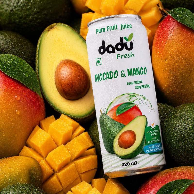 Dadu Fresh Avocado & Mango Juice |  4 Cans Combo | 100% Natural Superfruit Beverage | Rich in Vitamins, Antioxidants & Fiber | No Added Sugar, No Preservatives & Not From Concentrate | Healthy Drink for Immunity, Skin Health, Energy & Daily Wellness thumbnail 4