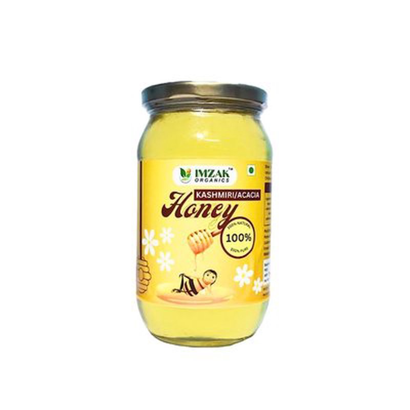 Imzak Kashmiri White Honey | 100% Pure Raw & Natural White Honey | Premium Unprocessed Kashmiri Honey | Rich in Antioxidants, Minerals & Natural Enzymes | Healthy Natural Sweetener for Immunity, Energy, Digestion & Daily Wellness | Smooth Creamy Honey Goodness