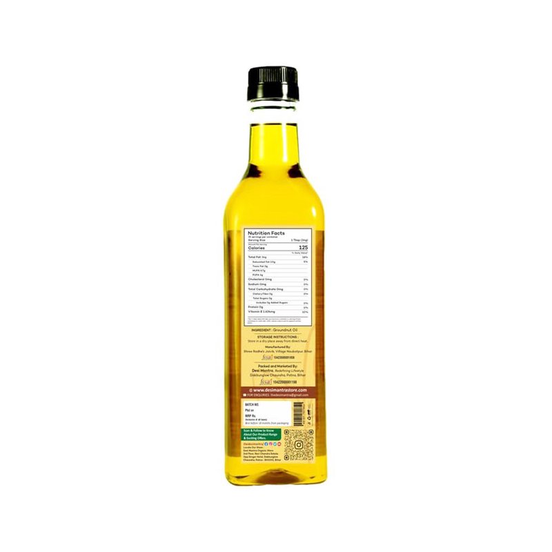 Desi Mantra Wood Pressed Groundnut Oil | Cold Pressed & Naturally Extracted | Pure Chemical-Free Cooking Oil | Rich Aroma & Nutty Taste | Ideal for Everyday Healthy Cooking thumbnail 2