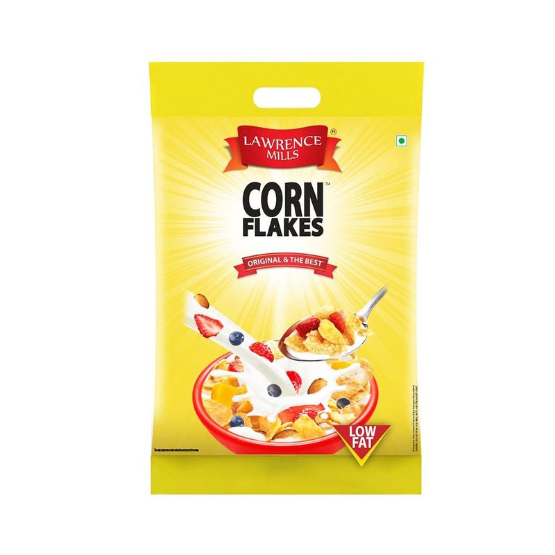 Bagrry’s L M Corn Flakes 500 GM | Crispy Golden Breakfast Cereal | Light & Crunchy Corn Flakes | Perfect for Milk, Fruits & Everyday Morning Nutrition