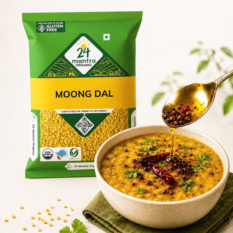 24 Mantra Organic Moong Dal| Split Yellow Moong Dal | High Protein | Rich in Fiber | Easy to Digest