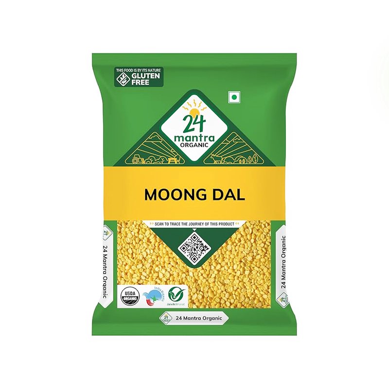 24 Mantra Organic Moong Dal| Split Yellow Moong Dal | High Protein | Rich in Fiber | Easy to Digest