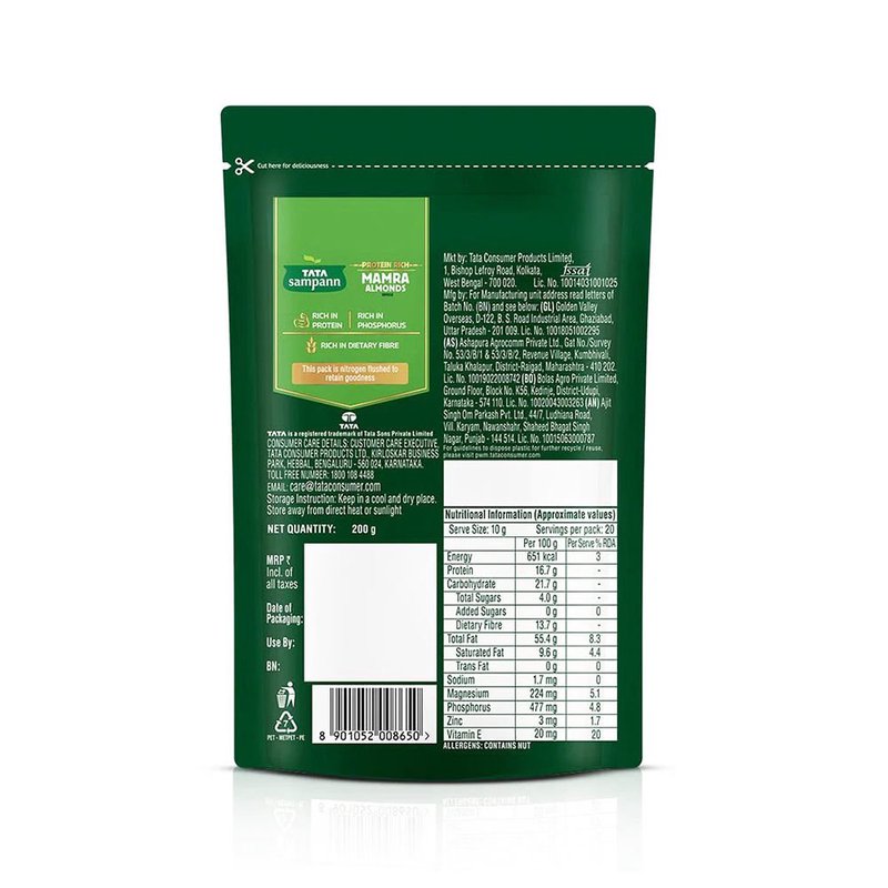Tata Sampann Mamra Almonds 200g thumbnail 2