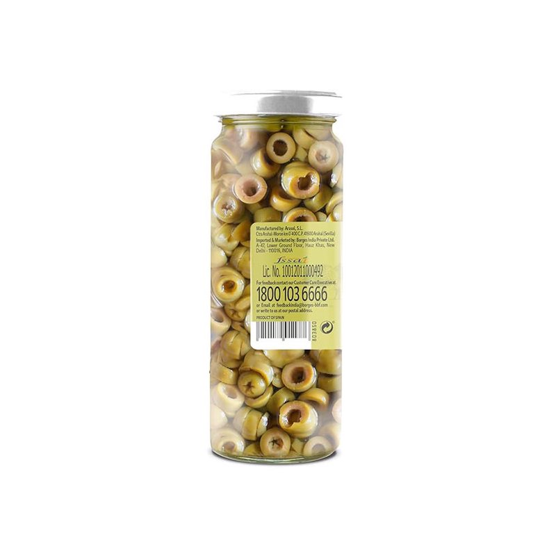 Borges Sliced Green Olives | Ready-to-Use Premium Green Olives | Perfect for Salads, Pizza, Pasta, Sandwiches & Mediterranean Recipes | 450g thumbnail 2