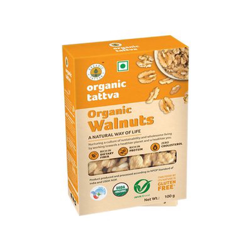Organic Tattva Kashmiri Walnuts | Premium Kashmiri Akhrot | Whole Nutty Walnuts | Tasty & Nutritious Dry Fruits