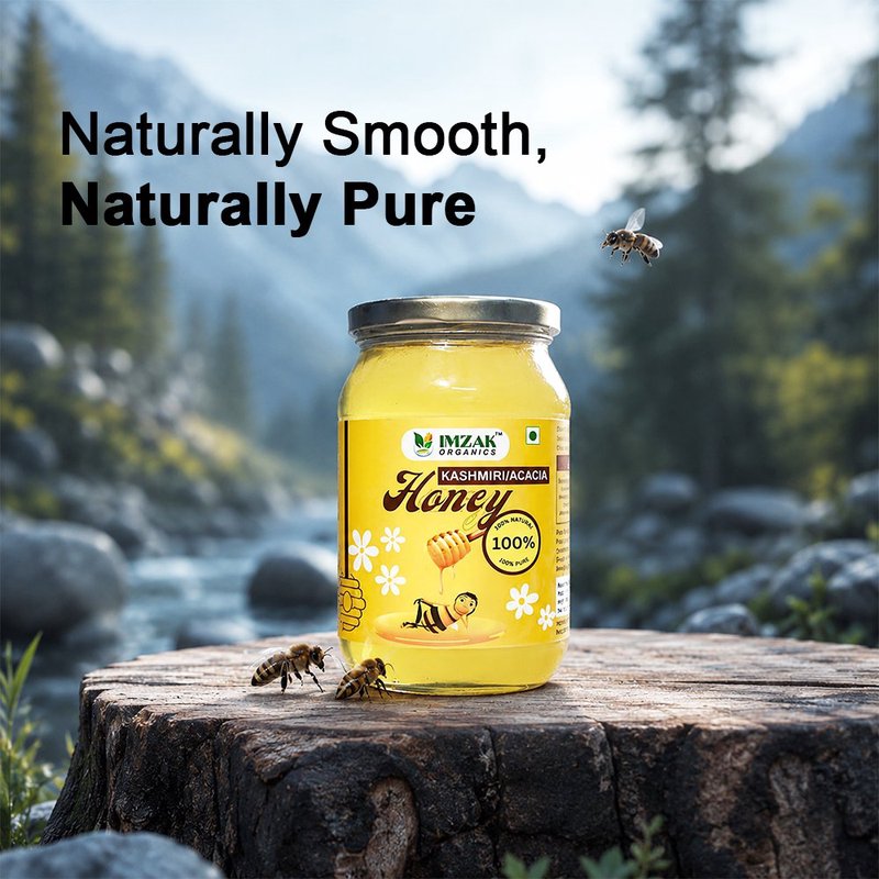Imzak Kashmiri White Honey | 100% Pure Raw & Natural White Honey | Premium Unprocessed Kashmiri Honey | Rich in Antioxidants, Minerals & Natural Enzymes | Healthy Natural Sweetener for Immunity, Energy, Digestion & Daily Wellness | Smooth Creamy Honey Goodness thumbnail 3