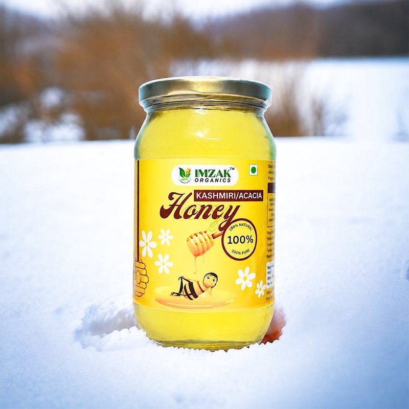 Imzak Kashmiri White Honey | 100% Pure Raw & Natural White Honey | Premium Unprocessed Kashmiri Honey | Rich in Antioxidants, Minerals & Natural Enzymes | Healthy Natural Sweetener for Immunity, Energy, Digestion & Daily Wellness | Smooth Creamy Honey Goodness thumbnail 5