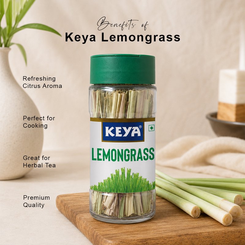 Keya Lemongrass | Premium Dried Lemongrass Herb | Fresh Citrus Aroma & Refreshing Flavor | Perfect for Tea, Soups, Curries & Asian Cooking