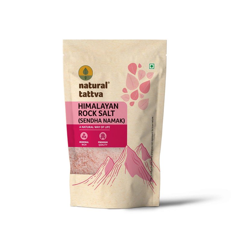 Natural Tattva Himalayan Rock Salt (Sendha Namak) | Quality Rock Salt | Nutritious Sendha Salt | Pure Seasoning for Daily Cooking & Fasting