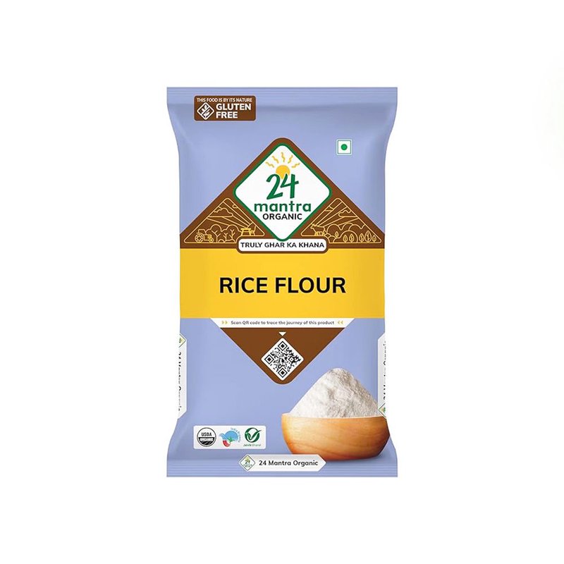 24 Mantra Organic Rice Flour | Finely Milled Organic Rice Flour | Premium Quality | Ideal for Idli, Dosa, Snacks & Baking