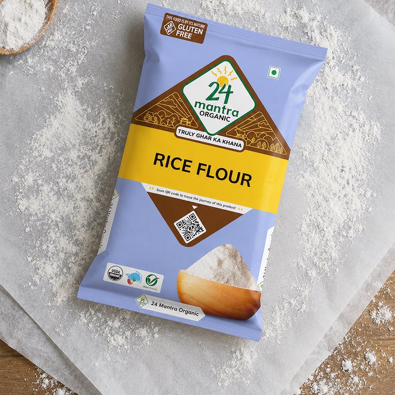 24 Mantra Organic Rice Flour | Finely Milled Organic Rice Flour | Premium Quality | Ideal for Idli, Dosa, Snacks & Baking