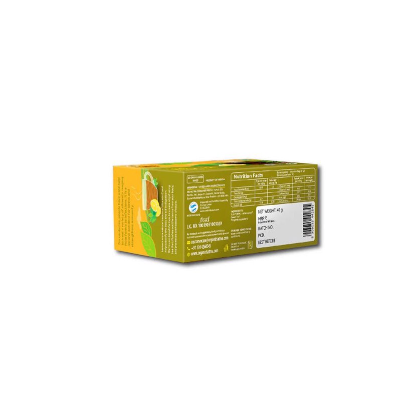 Organic Tattva Tulsi Lemon Tea | 20 Tea Bags | Tulsi Tea with Lemon | Refreshing Wellness Tea thumbnail 2