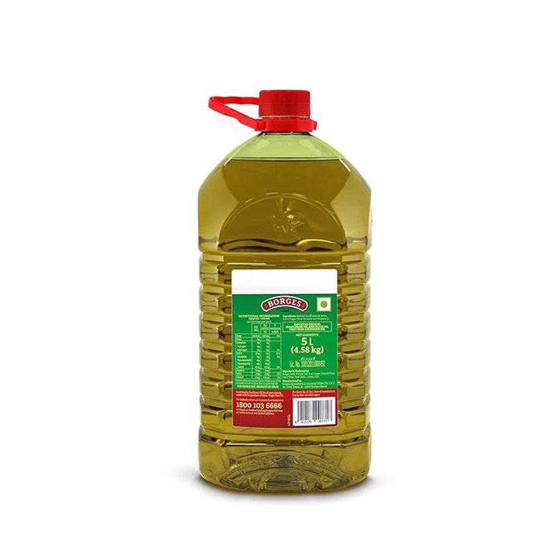Borges Sunflower Oil with Extra Virgin Olive Oil | Blended Cooking Oil | Light & Versatile Edible Oil | Ideal for Frying, Sautéing & Everyday Cooking thumbnail 2