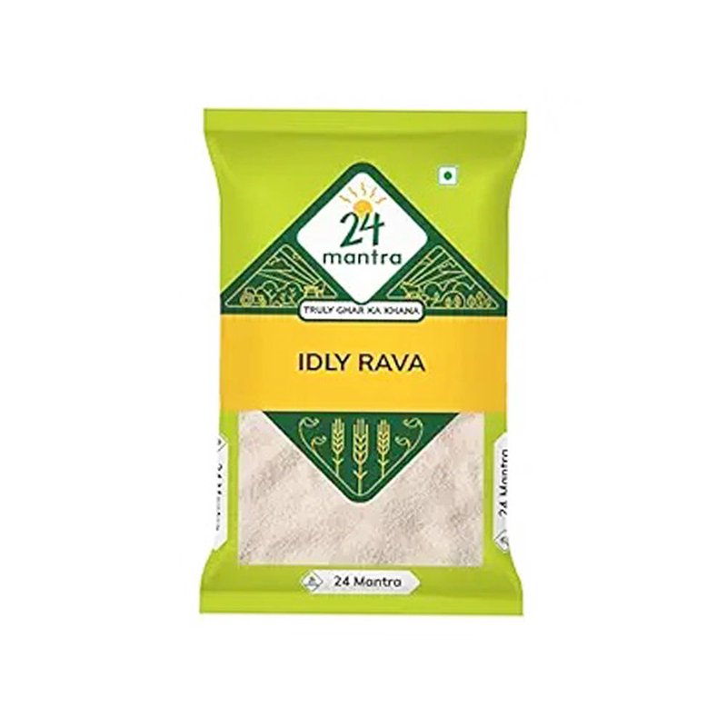 24 Mantra Organic Idli Rava | Premium Rice Rava | Soft & Fluffy Idlis | Perfect for Homemade Batter