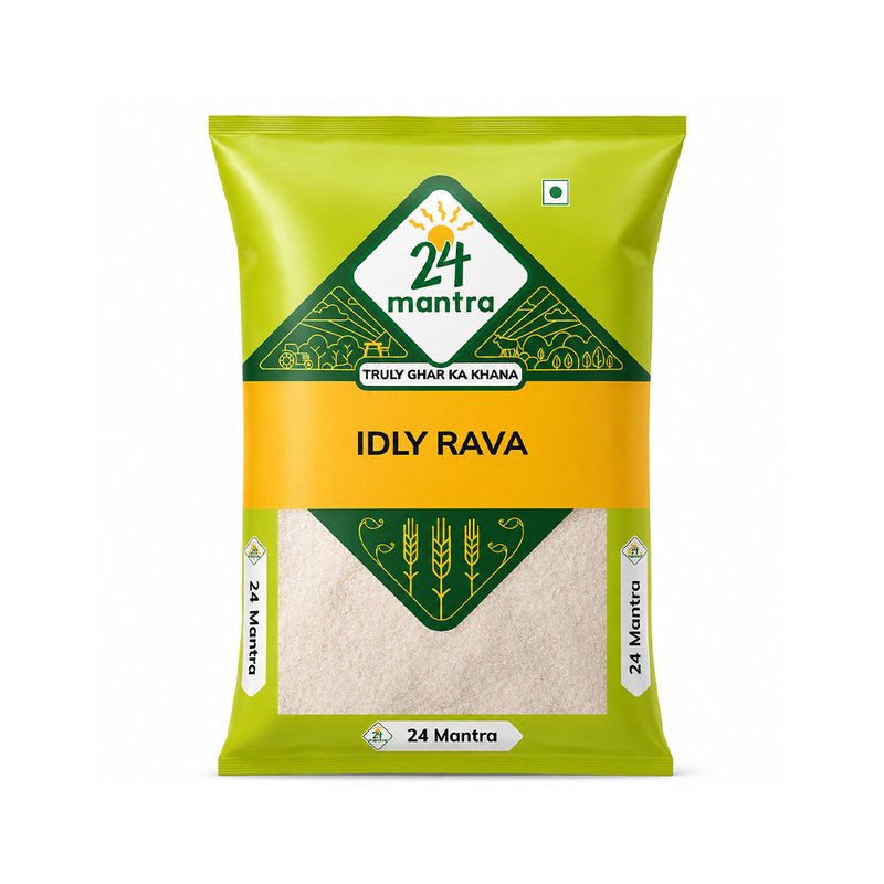 24 Mantra Organic Idli Rava | Premium Rice Rava | Soft & Fluffy Idlis | Perfect for Homemade Batter