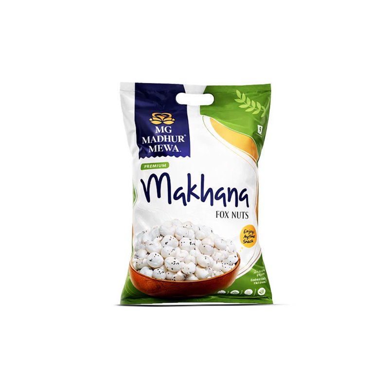 MG Madhur Mewa Makhana | Premium Fox Nuts Superfood Snack | Light, Crunchy & Healthy Roasted Makhana | High Protein, Low Calorie & Gluten-Free Snack | Fiber Rich Healthy Munching for Daily Nutrition & Weight Management