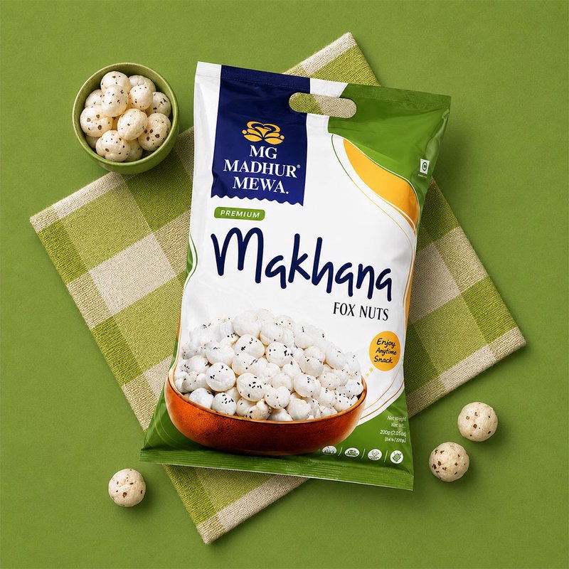MG Madhur Mewa Makhana | Premium Fox Nuts Superfood Snack | Light, Crunchy & Healthy Roasted Makhana | High Protein, Low Calorie & Gluten-Free Snack | Fiber Rich Healthy Munching for Daily Nutrition & Weight Management thumbnail 3