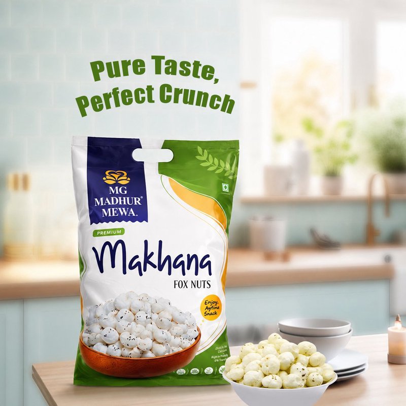 MG Madhur Mewa Makhana | Premium Fox Nuts Superfood Snack | Light, Crunchy & Healthy Roasted Makhana | High Protein, Low Calorie & Gluten-Free Snack | Fiber Rich Healthy Munching for Daily Nutrition & Weight Management thumbnail 5
