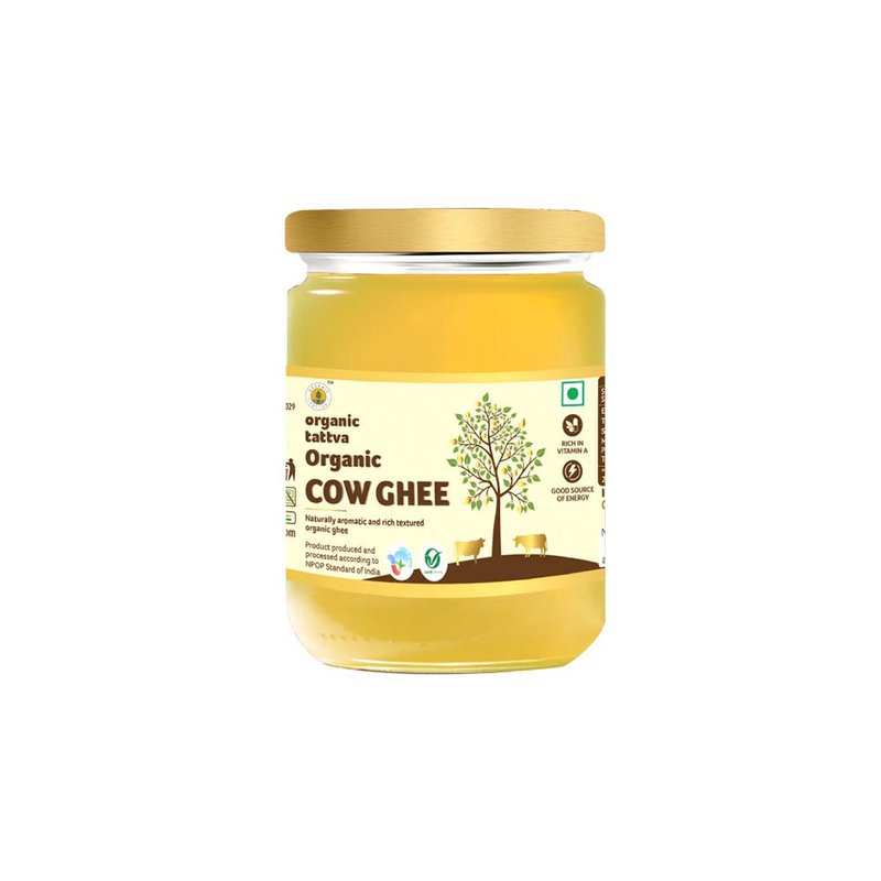 Organic Tattva Cow Ghee | Pure Desi Cow Ghee | Rich Flavor & Authenticity | Cooking & Usage In Your Everyday Life