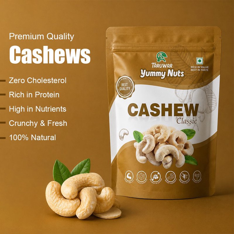 Taruwar Premium Cashew W320 250g | Whole Kaju Nuts | Creamy, Crunchy & Protein Rich Dry Fruits | Healthy Snack for Energy, Heart Health & Daily Nutrition | Premium Quality Cashews thumbnail 4