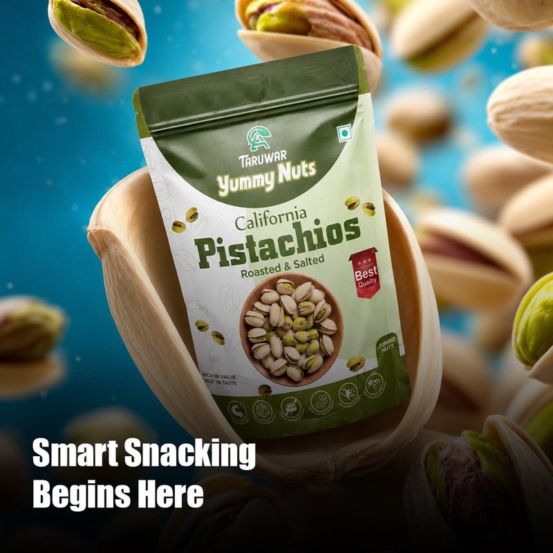 Taruwar Premium Jumbo Pistachios Roasted & Salted 200g | California Pista | Crunchy & Protein Rich Dry Fruits | Healthy Snack for Energy, Heart Health & Daily Nutrition | Premium Quality Salted Pistachios thumbnail 4