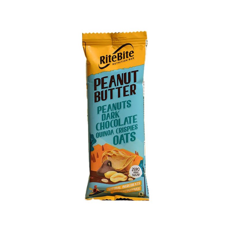 RiteBite Peanut Butter Bar | High Protein Energy Bar | Healthy Peanut Snack | Ready-to-Eat Nutrition Bar