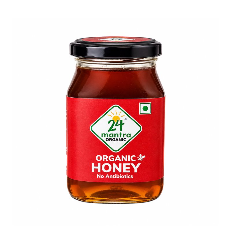 24 Mantra Organic Honey | Pure Natural Honey | No Added Sugar | Rich Taste | Everyday Sweetener