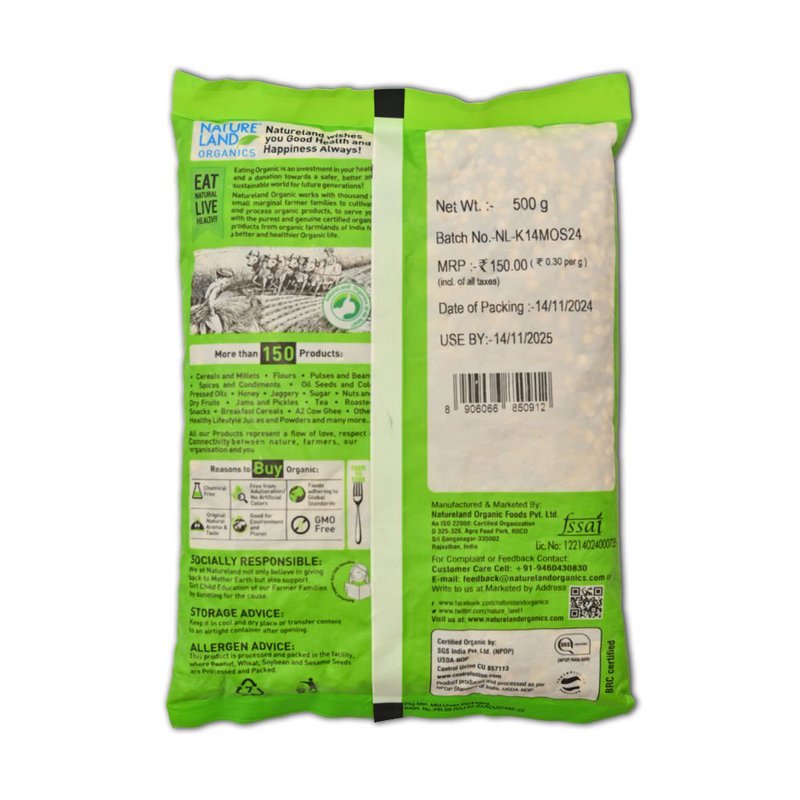 Natureland Organics Moong Split | 100% Organic Split Green Gram | Protein & Fibre Rich Chilka Moong Dal for Curries, Khichdi & Everyday Cooking thumbnail 2