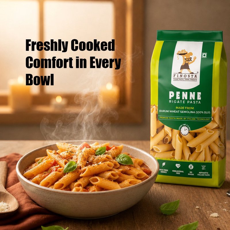 Finosta Penne Pasta 500g | Premium Tube-Shaped Italian Pasta | Perfect for White Sauce, Red Sauce & Baked Pasta Recipes | Easy-to-Cook Family Pasta thumbnail 2