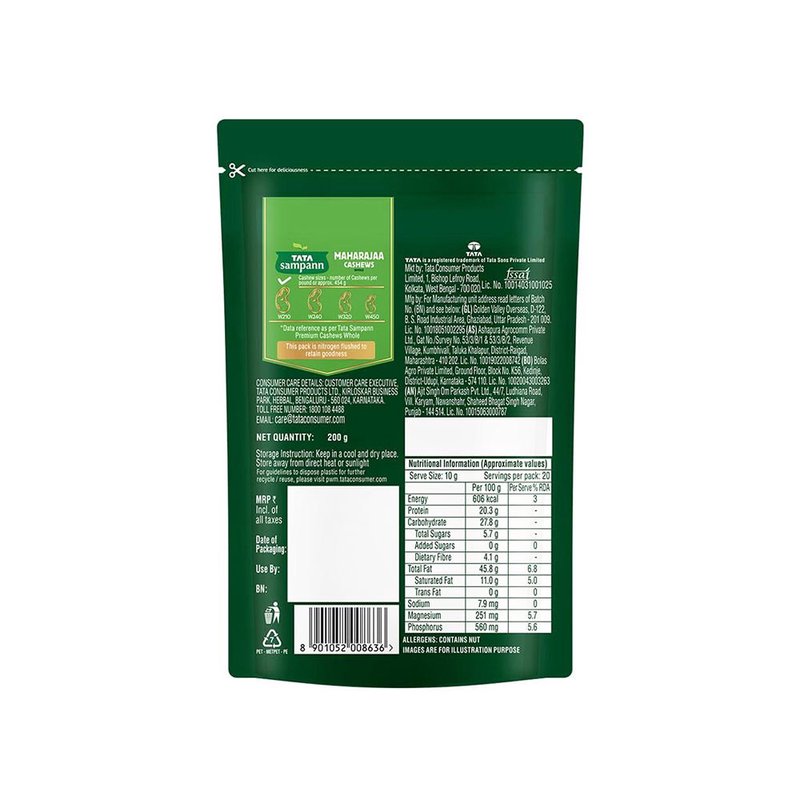 Tata Sampann Maharaja Cashew 200g thumbnail 2