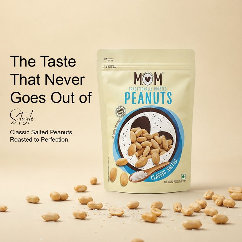 MOM Classic Salted Peanuts  | Salted Roasted Peanuts | Ready-to-Eat Crispy Snacks | Single-Serve Pack