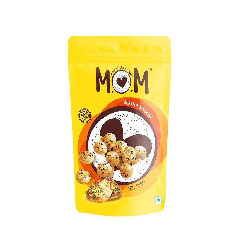 MOM Desi Chaat Makhana 65g | Roasted Fox Nuts | Chaat Masala Flavoured Makhana | Ready-to-Eat Healthy Snack