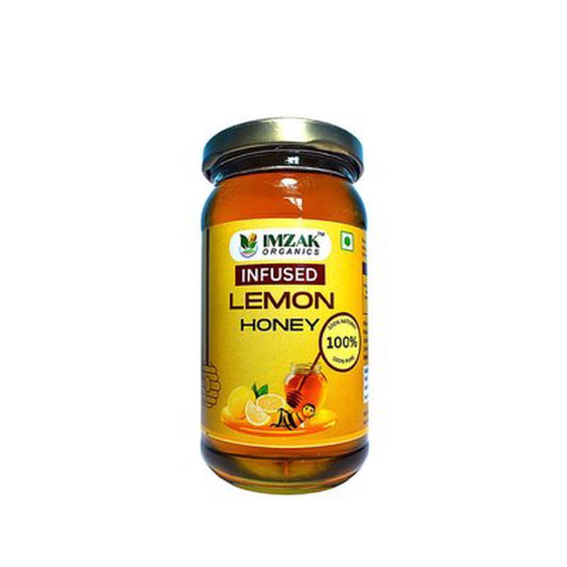 Imzak Infused Lemon Honey | Pure Natural Honey with Lemon | Immunity Booster & Healthy Sweetener | Raw & Delicious Honey