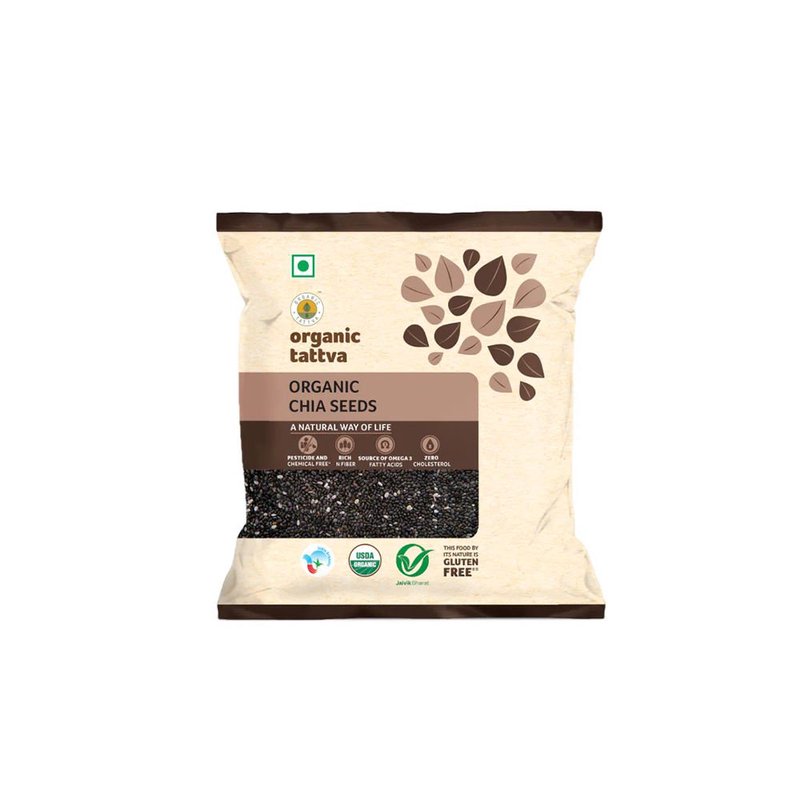 Organic Tattva Chia Seeds | Organic Superfood Seeds | Fiber and Protein Rich | Everyday Nutritious Foods